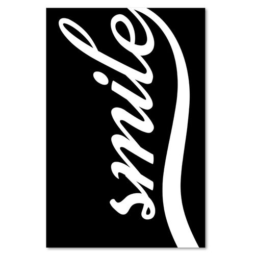 Deco Panel, Czarny uśmiech 60x90 na Arena.pl