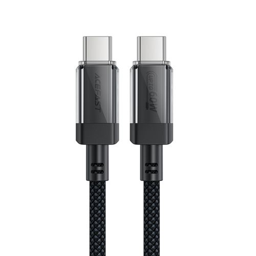 Kabel przewód USB-C z nylonowym oplotem PD 60W 480Mb/s - czarny na Arena.pl