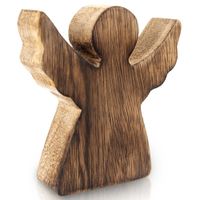 Drewniany Anioł Figurka Anioła Dekoracyjna Ozdobna Figura Stojąca 15 cm