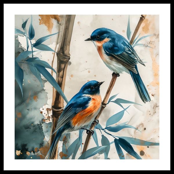 Plakat 40x40cm Trzy Ptaki zdjęcie 3