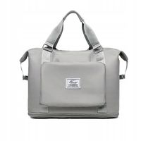 Lekka torba podróżna powiększana Szara miękka bagaż podręczny 40x20x25