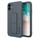 wozinsky kickstand case silikonowe etui z podstawką iphone 12 pro granatowe