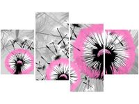 140CM 70 OBRAZ DMUCHAWCE DELIKATNYM RÓŻU ŚCIENNY