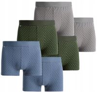 Bokserki Męskie Klasyczne Bawełniane Kolorowe MORAJ ZESTAW 6 sztuk M