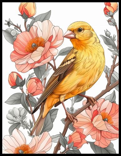 Plakat 50x65cm Wiosenny Śpiewaczek na Arena.pl