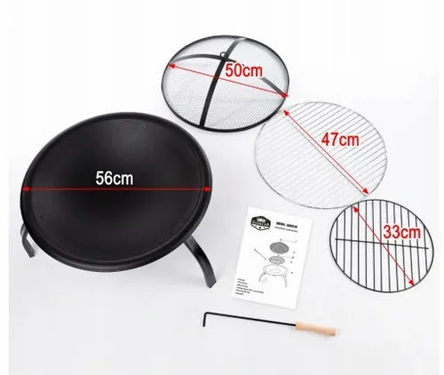 PALENISKO OGRODOWE Z RUSZTEM OGNISKO GRILL POKRYWA na Arena.pl