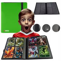 Klaser Segregator na karty Kolekcjonerskie TCG Zielony 4-Pocket 160 kart