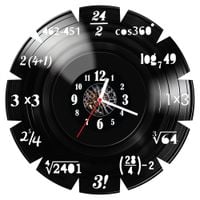 Zegar ścienny z płyty winylowej matematyka 921.14