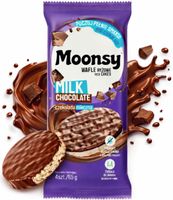 MOONSY WAFLE RYŻOWE 60G OBLANE CZEKOLADĄ MLECZNĄ