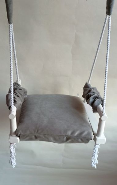 Huśtawka siedzisko biał dla dzieci SZARA DOM OGRÓD zdjęcie 3