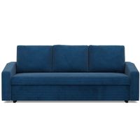 Kanapa rozkładana, BLOM, sztruks, 220x92x92 cm, granatowy | TYLETEGOTU