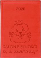 KALENDARZ A5 2026 dzienny KSIĄŻKOWY z grawerem SALON PIĘKNOŚCI DLA ZWIERZĄT