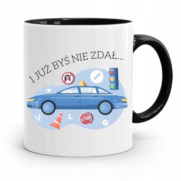 Dla Instruktora Prawa Jazdy Kubek Czarny Prezent zdjęcie 1