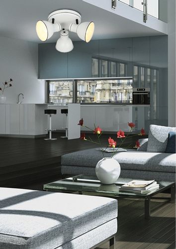 Zumba plafon 3x40W E14 biały+czarny na Arena.pl