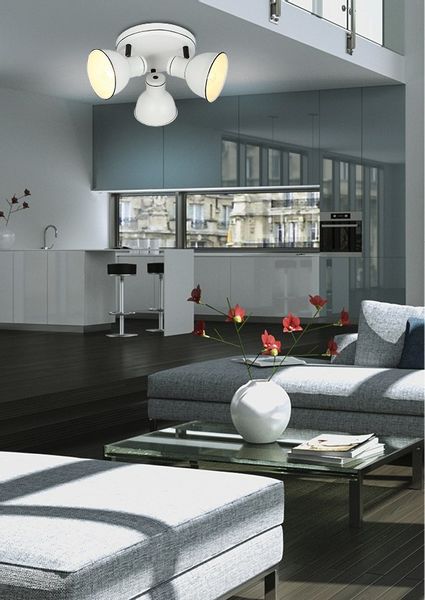 Zumba plafon 3x40W E14 biały+czarny zdjęcie 2