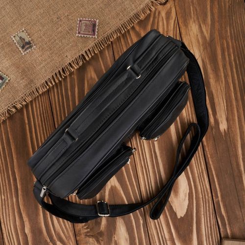 skórzana torba męska na ramię czarna listonoszka a4 do pracy abruzzo abr-20 na Arena.pl