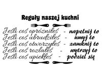 60X40CM REGUŁY NASZEJ KUCHNI OBRAZ DRUK