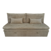 Sofa wypoczynkowa Aster taupe sztruksowa rozkładana z funkcją spania