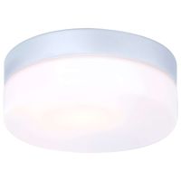 Zewnętrzna LAMPA sufitowa stropowa VRANOS 32111 Globo okrągła OPRAWA do łazienki PLAFON na taras outdoor IP44 biały srebrny