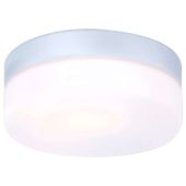 Zewnętrzna LAMPA sufitowa stropowa VRANOS 32111 Globo okrągła OPRAWA do łazienki PLAFON na taras outdoor IP44 biały srebrny