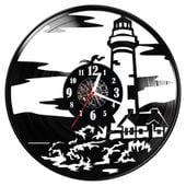 Zegar ścienny z płyty winylowej Latarnia morska 228.14