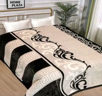 Koc AKRYLOWY narzuta 160x210cm - WZORY KREM CZARNY + Walizka