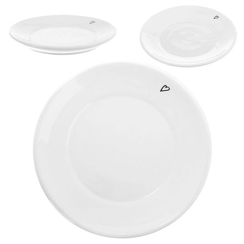 Spodek mały talerzyk ceramiczny biały SERCE 12 cm na Arena.pl