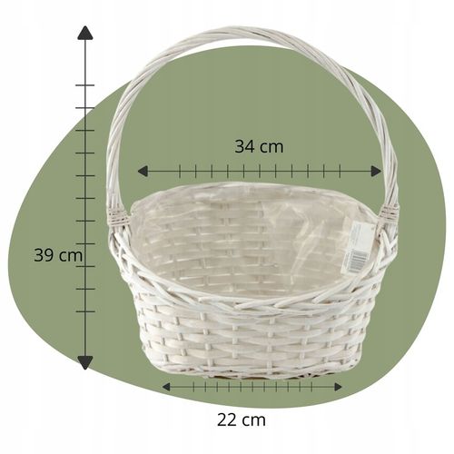 KOSZ PREZENTOWY DELIKATESOWY BIAŁY WIKLINOWY KOSZYK ŚLUB WESELE na Arena.pl