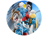 Opłatek na tort Smerfy