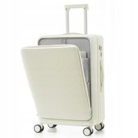 WALIZKA Kabinowa BIAŁA ABS Odporna 38L USB