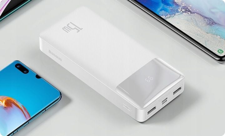 POJEMNY MOCNY POWER BANK POWERBANK BASEUS 20000MAH 3x USB USB-C 3A PD 15W zdjęcie 2