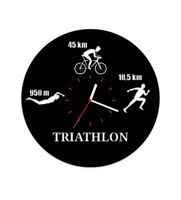 Zegar ścienny z płyty winylowej Triathlon 1/4 IM 78.8