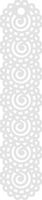 A7 Zawieszka dekor ozdoba ażurowa biała 18x90 cm