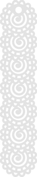 A7 Zawieszka dekor ozdoba ażurowa biała 18x90 cm zdjęcie 1