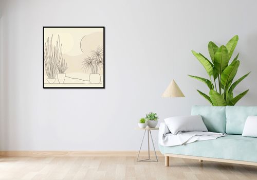 Plakat 80x80cm Roślinność w Pastelu na Arena.pl