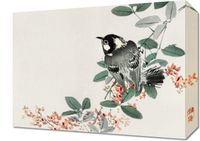 Obraz 40x30cm Black-Capped Chickadee,  Kōno Bairei Vintage do Salonu