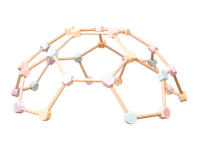 kopuła wspinaczkowa XL - drewno-pastel