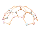 kopuła wspinaczkowa XL - drewno-pastel