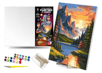 Zestaw Kreatywny Malowanie Po Numerach - Świt W Górach 40X50Cm Podstawka