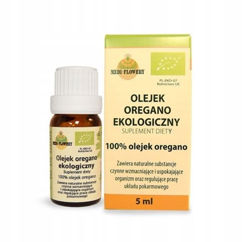 naturalny Olejek Oregano ekologiczny suplement diety 5ml Medi-Flowery bio na Arena.pl