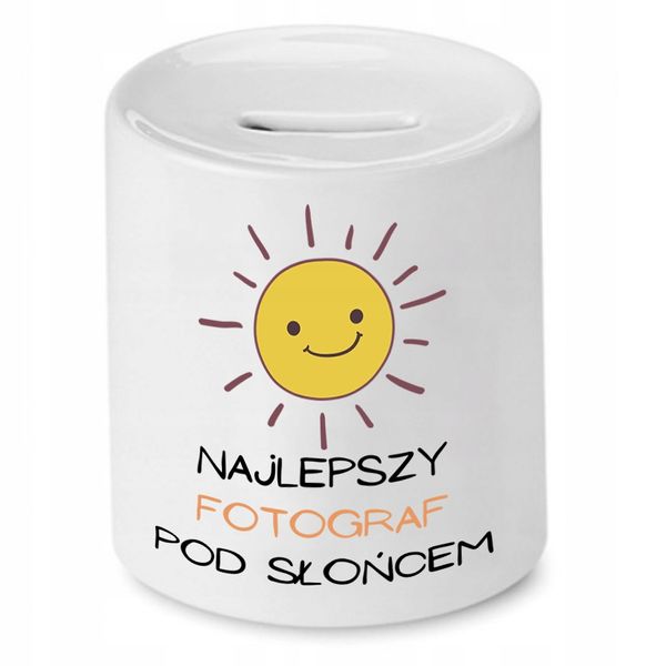 Skarbonka Dla Fotografa Najlepszy Pod Słońcem Z Nadrukiem Ze Zdjęciem zdjęcie 1