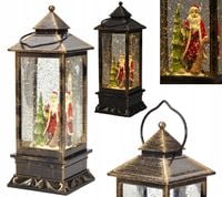 LATARNIA Z MIKOŁAJEM LED 28cm LAMPION DEKORACJA ŚWIĄTECZNA