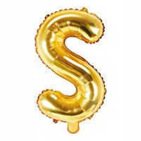 Foliowy Balon Litera S Urodziny Rocznica Złoty 40 cm