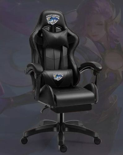 FOTEL gamingowy z MASAŻEM pleców KOMPUTEROWY OBROTOWY dla gracza +PODNÓŻEK! na Arena.pl