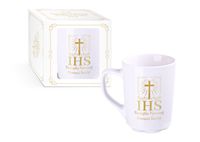 kubek ceramiczny w kartoniku KOMUNIA IHS B4