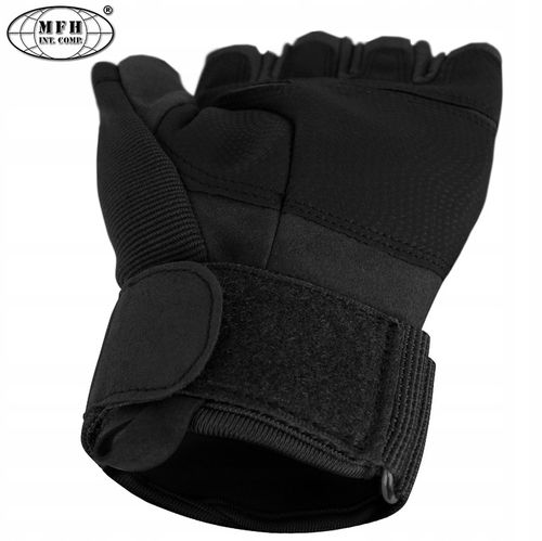 RĘKAWICE TAKTYCZNE BEZ PALCÓW PRO MFH Czarne XXL na Arena.pl