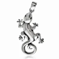 OKSYDOWANY CIEMNY SREBRNY WISIOREK ZAWIESZKA JASZCZURKA GEKON KAMELEON