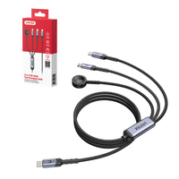 Unitek Kabel 3-in-1 USB-C + Lightning + Apple Watch|PD 100W|480 Mbps|1,2 m