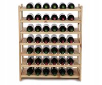 Emaga Regał drewniany LSR na butelki wino 7 półek Nat