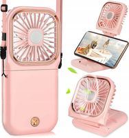 3000mAh WIATRAK NA SZYJE WENTYLATOR SKŁADANY PODRĘCZNY Z UCHWYT NA TELEFON